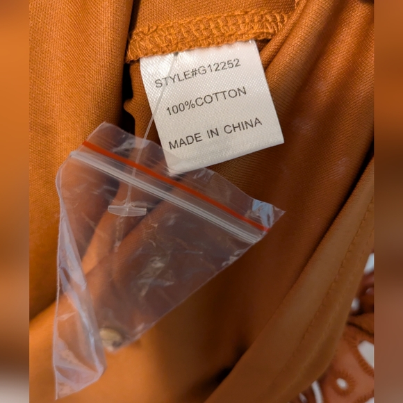 Jodifl Orange Eyelet Long Sleeve Dress - Picture 5 of 6